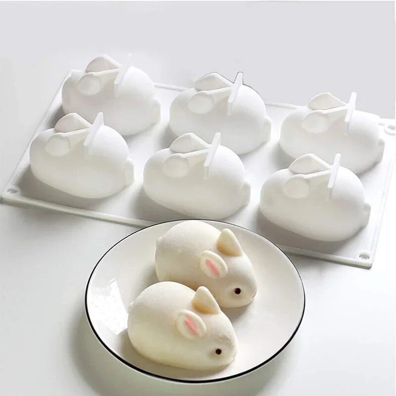Bunny Cake Mold - Silikonowa forma do królików, forma do