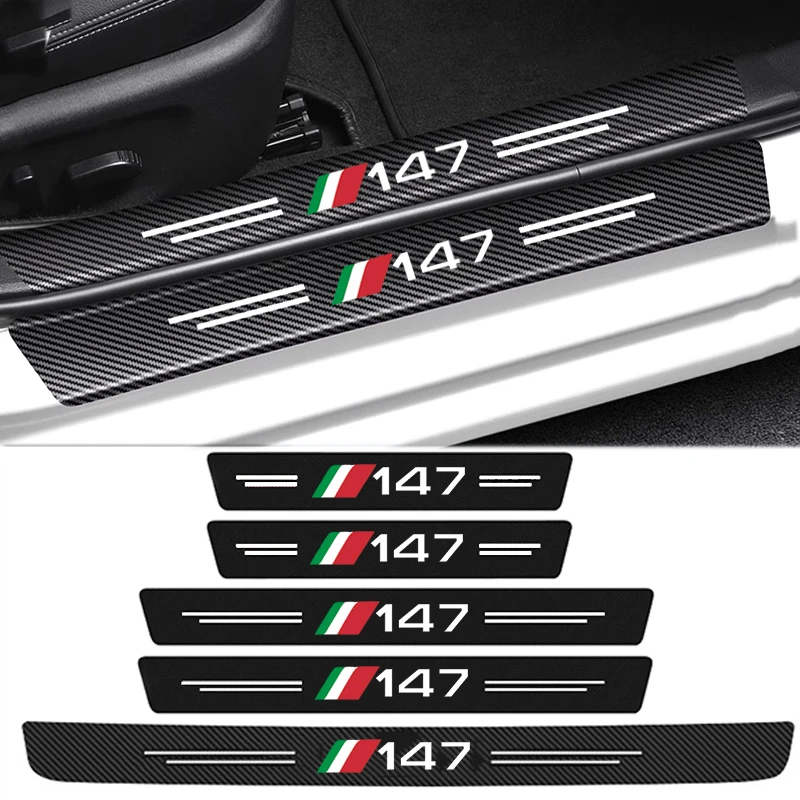 Crepe Pan Carbon - Dla Alfa Romeo 147 Logo Naklejki