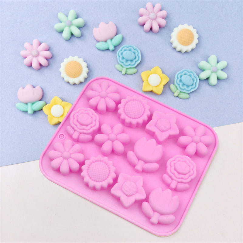 Bunny Cake Mold - Róża Silikonowa Forma Kwiat Liście Narzędzia