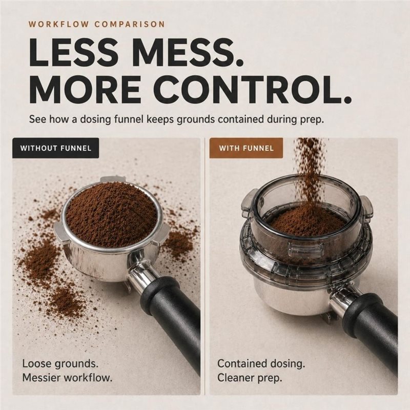 Lejek dozujący B15C 54 mm z mo – Breville Espresso Barista Touch recenzja i cena